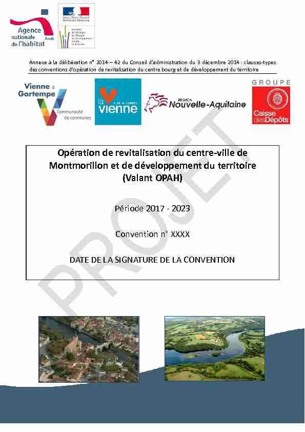 Opération de revitalisation du centre-ville de Montmorillon et de