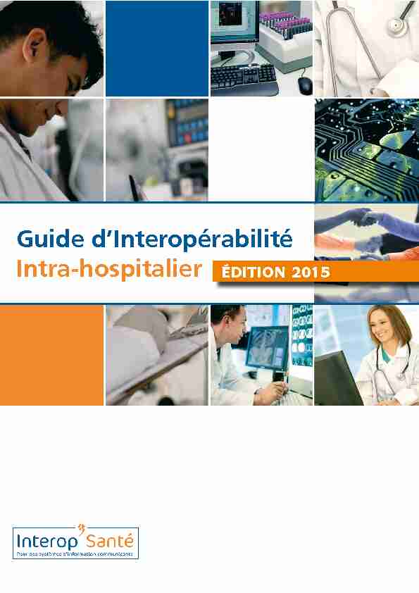 Guide dInteropérabilité Intra-hospitalier ÉDITION 2015