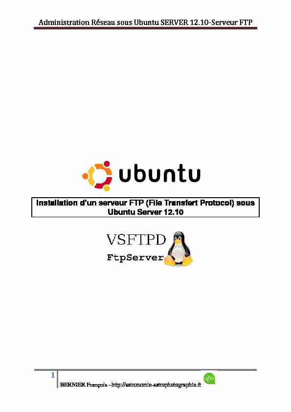 Installation dun serveur FTP (File Transfert Protocol) sous Ubuntu
