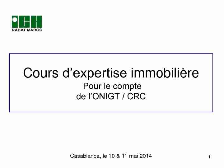 [PDF] Cours dexpertise immobilière - ONIGT