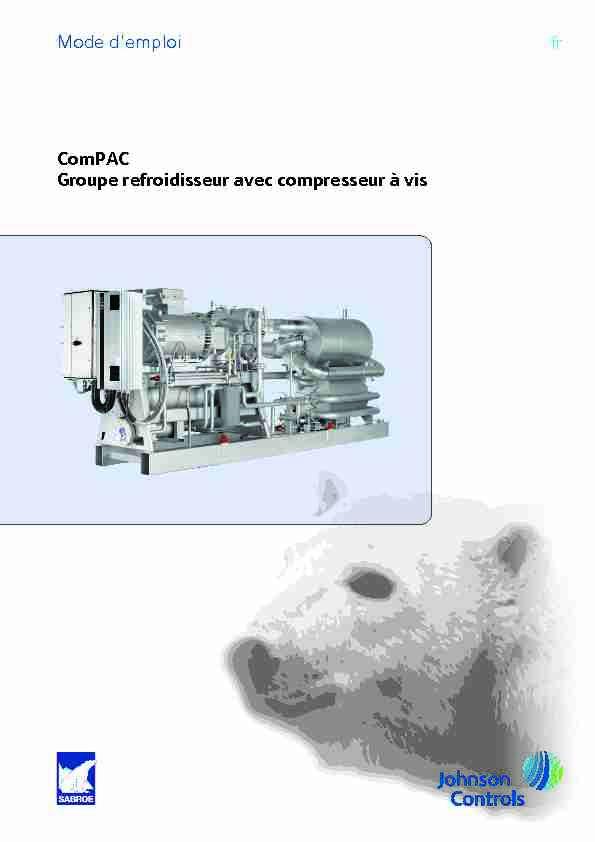 ComPAC Groupe refroidisseur avec compresseur à vis