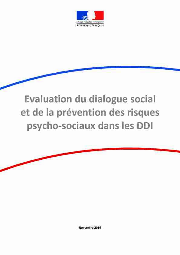 Evaluation du dialogue social et de la prévention des risques
