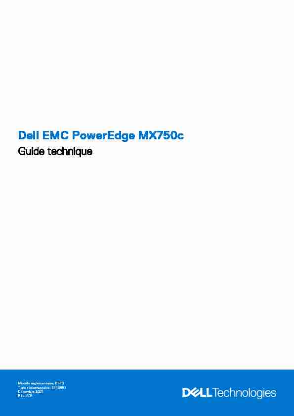 Dell EMC PowerEdge MX750c Guide technique