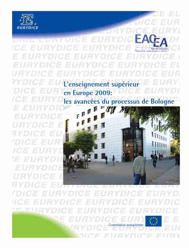 Lenseignement supérieur en Europe 2009: les avancées du