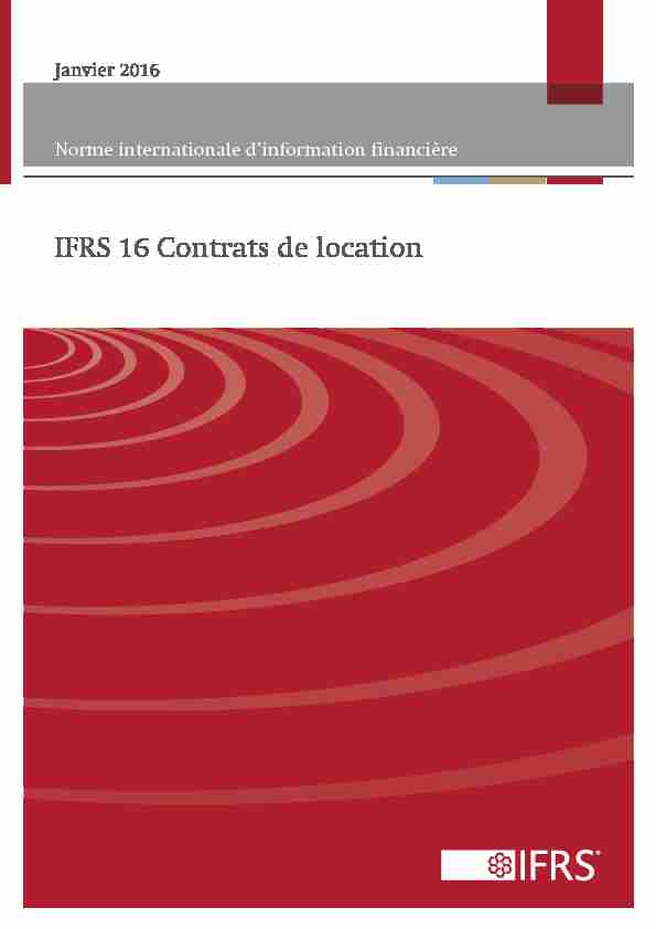 Norme internationale dinformation financière 16 Contrats de