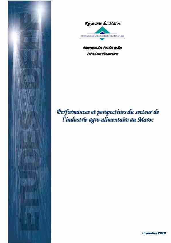 [PDF] Performances et perspectives du secteur de lindustrie agro