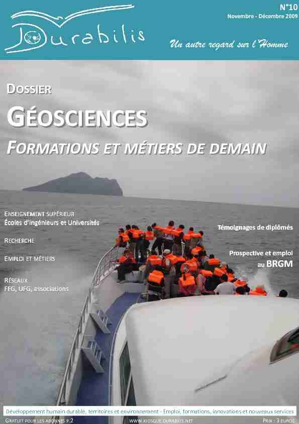 [PDF] GÉOSCIENCES - PassPro - Université de Lille
