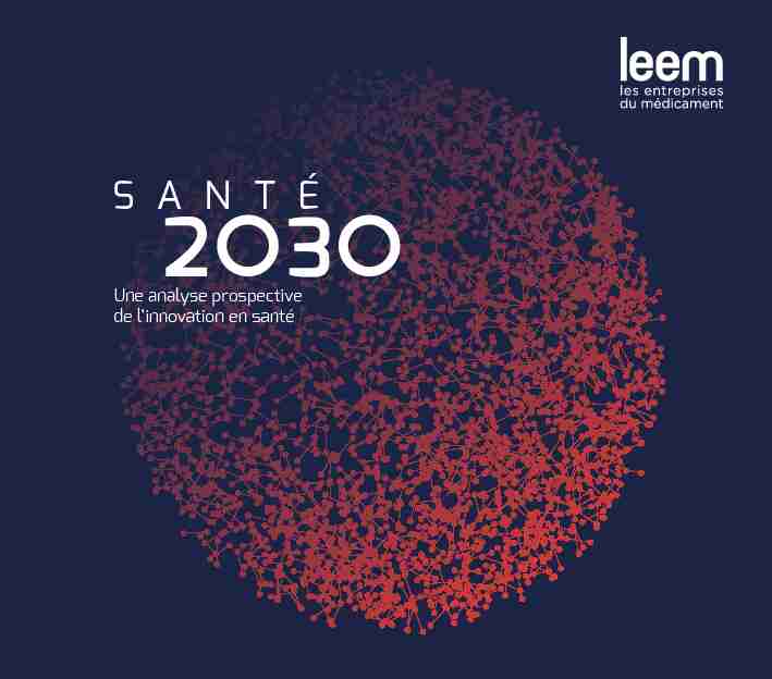 [PDF] Santé 2030 - Leem