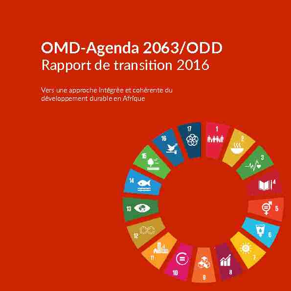 OMD-Agenda 2063/ODD - Rapport de transition 2016