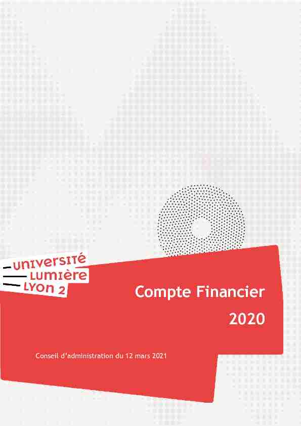 Compte Financier 2020