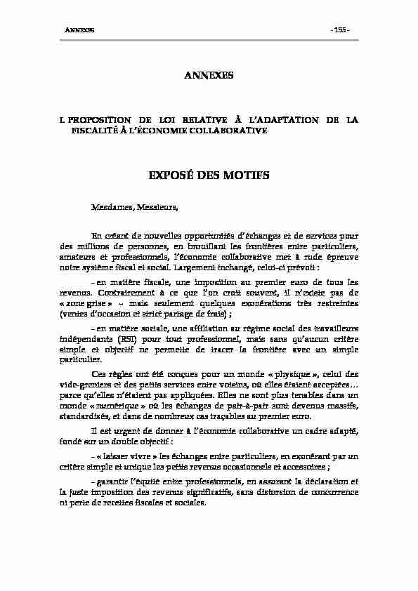 [PDF] EXPOSÉ DES MOTIFS - Sénat
