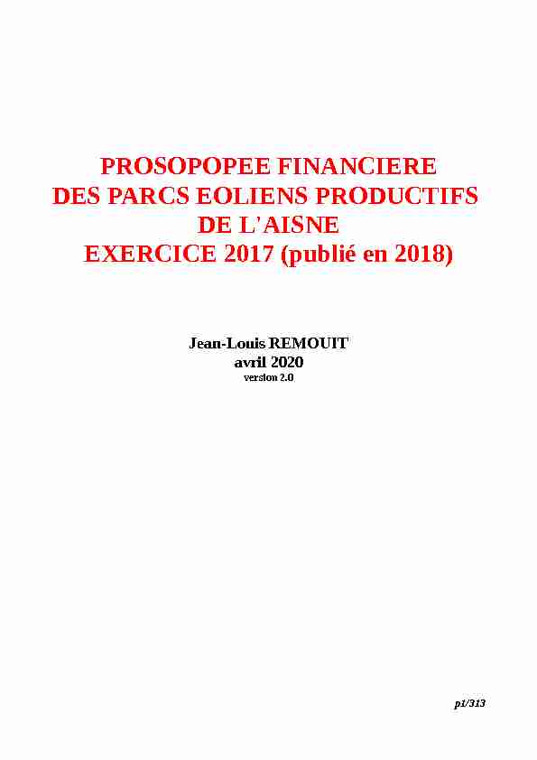 [PDF] PROSOPOPEE FINANCIERE DES PARCS EOLIENS PRODUCTIFS