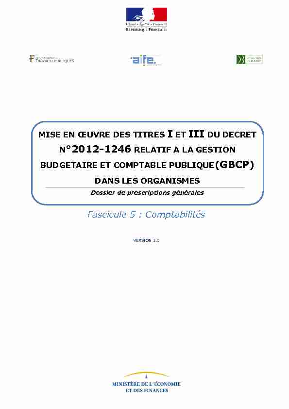[PDF] mise en œuvre des titres I et III du décret n°2012-1246 relatif  - Amue