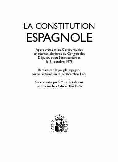 Constitution Espagnole