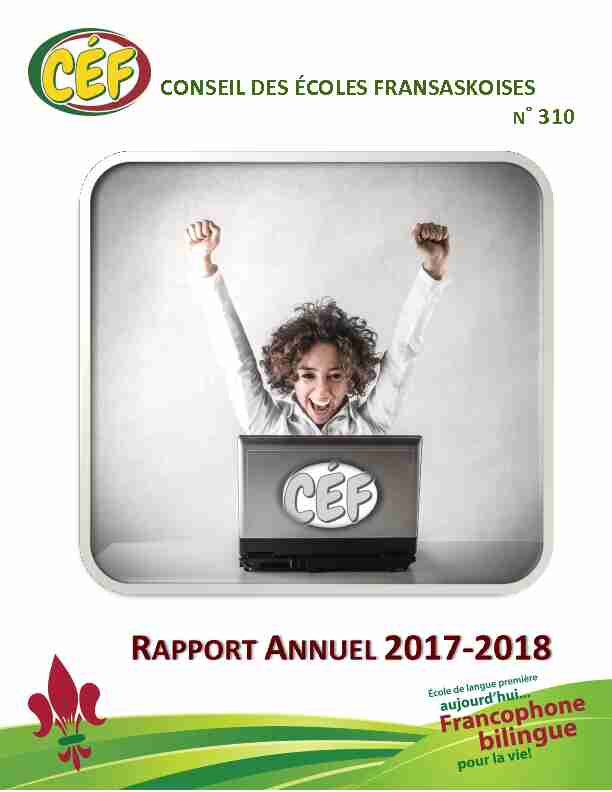 [PDF] Rapport annuel 2017-2018 du Conseil des écoles fransaskoises