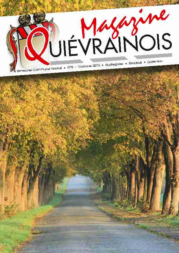 [PDF] Octobre 2013 • Audregnies • Baisieux • Quiévrain - Commune de