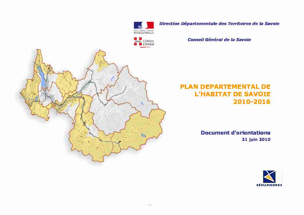 [PDF] PLAN DEPARTEMENTAL DE LHABITAT DE SAVOIE 2010-2016