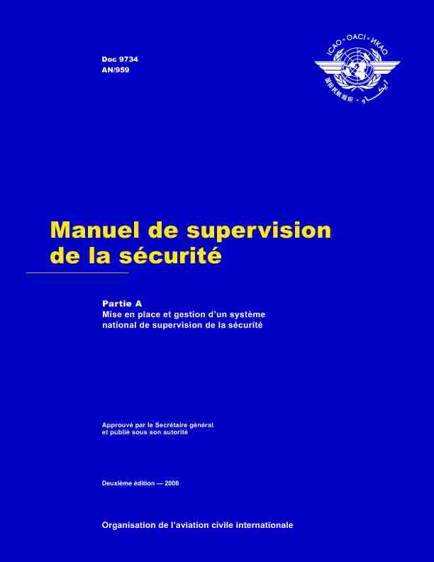 [PDF] Manuel de supervision de la sécurité - ICAO