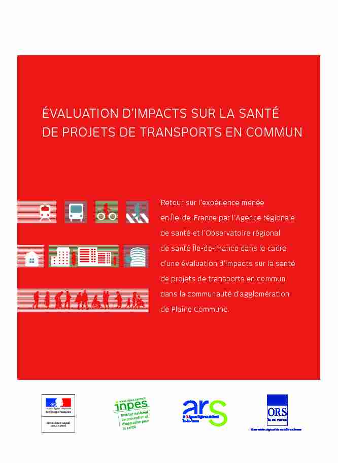[PDF] Évaluation dimpacts sur la santé de projets de transports en commun