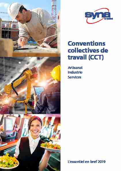 Conventions collectives de travail (CCT)