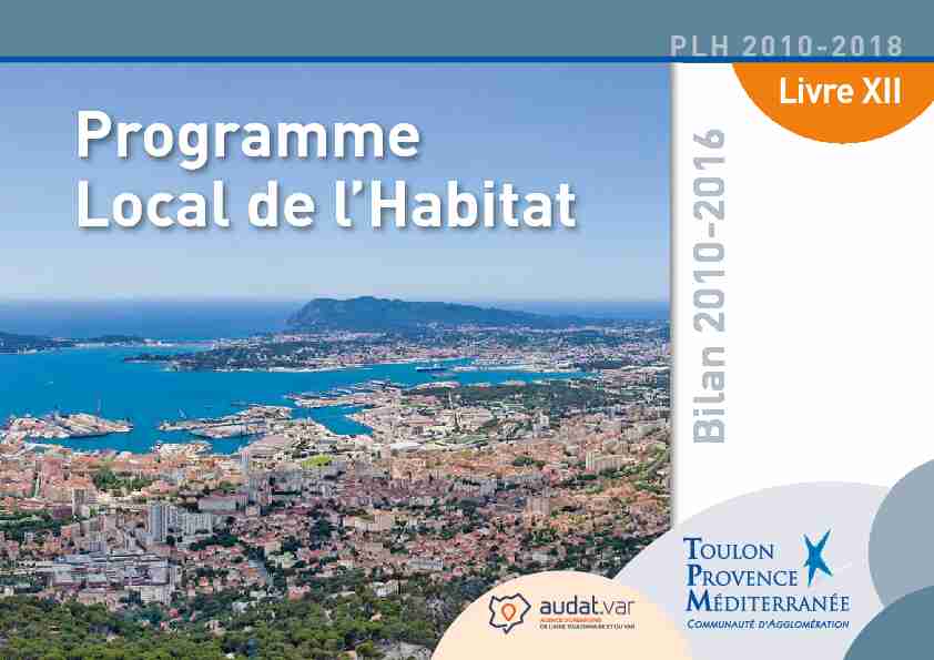 Programme Local de lHabitat - Bilan 2010-2016