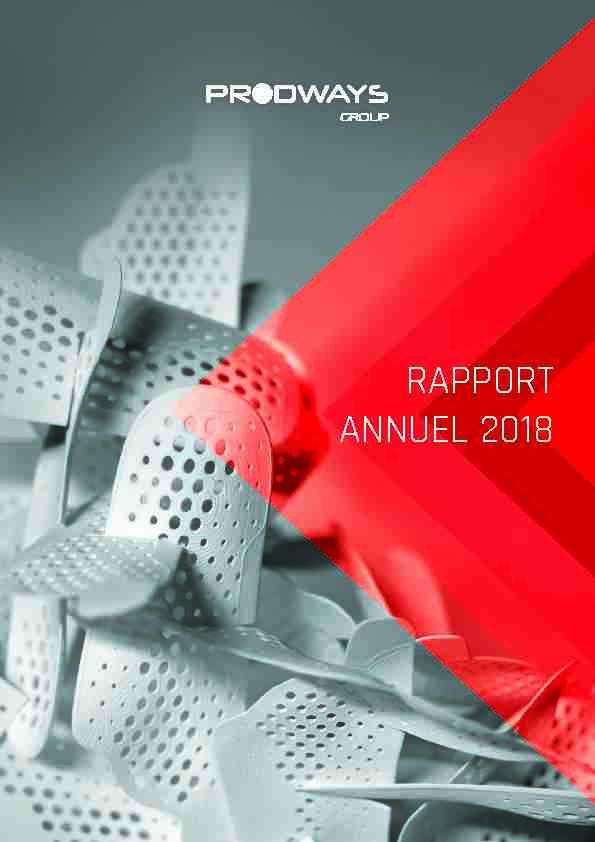 PRODWAYS GROUP - Rapport Annuel 2018