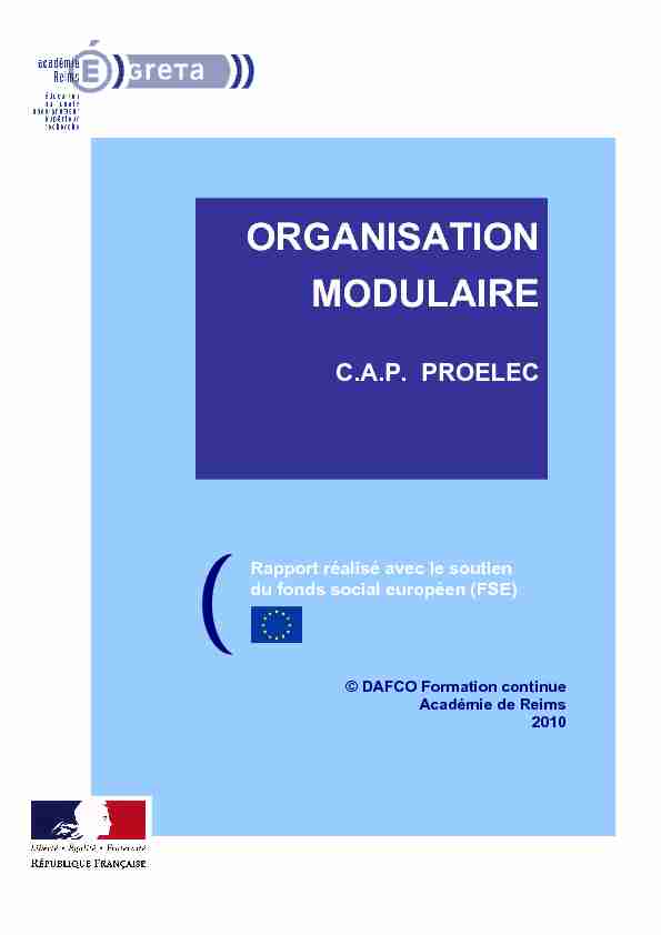[PDF] ORGANISATION MODULAIRE - Eduscol