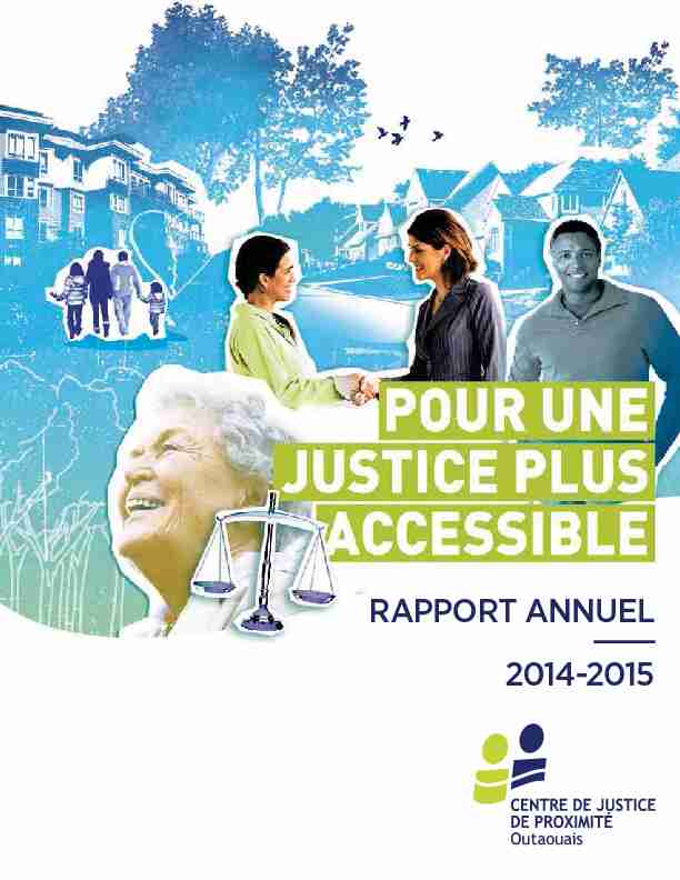 RAPPORT ANNUEL 2014-2015