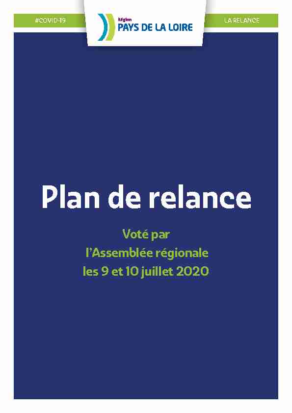 [PDF] Plan de relance - Conseil régional des Pays de la Loire