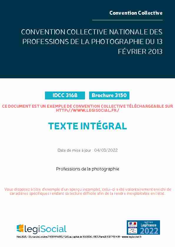 [PDF] Professions de la photographie - LégiSocial