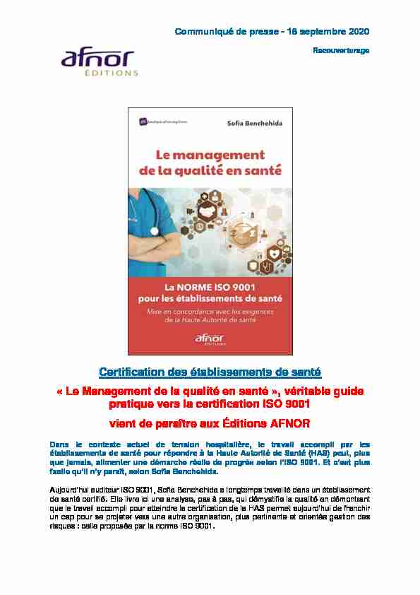 pdf Certification des établissements de santé « Le Management de