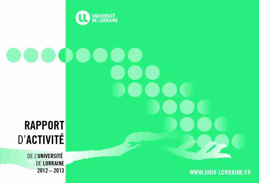 [PDF] Rapport dactivité de lUniversité de Lorraine - Factuel