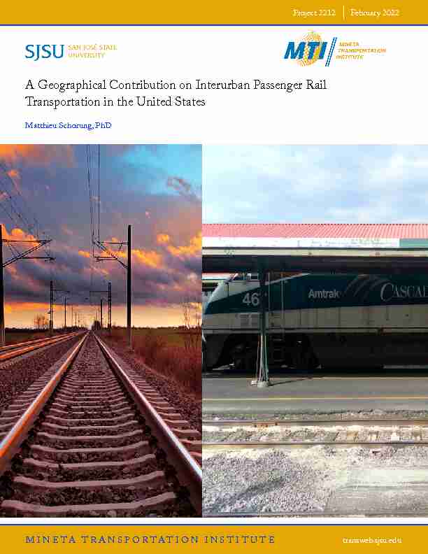 A Geographical Contribution on Interurban Passenger Rail