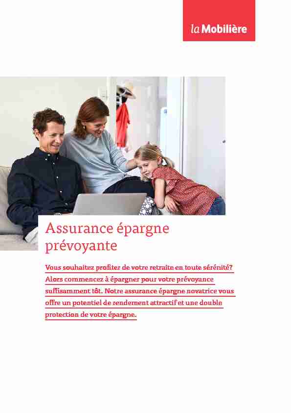 [PDF] Assurance épargne prévoyante - la Mobilière