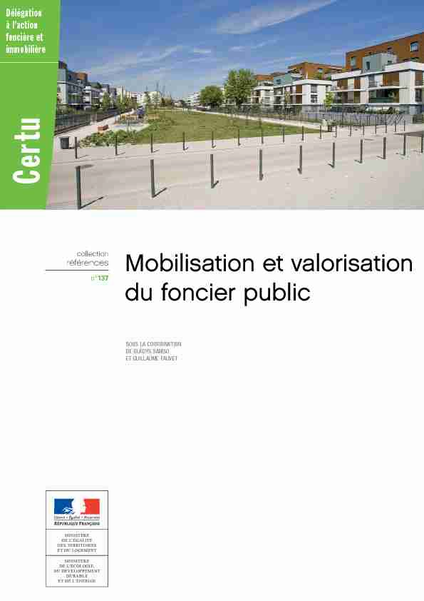 Mobilisation et valorisation du foncier public