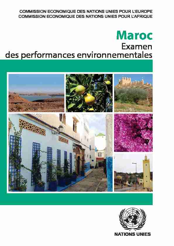 Maroc Examen des performances environnementales