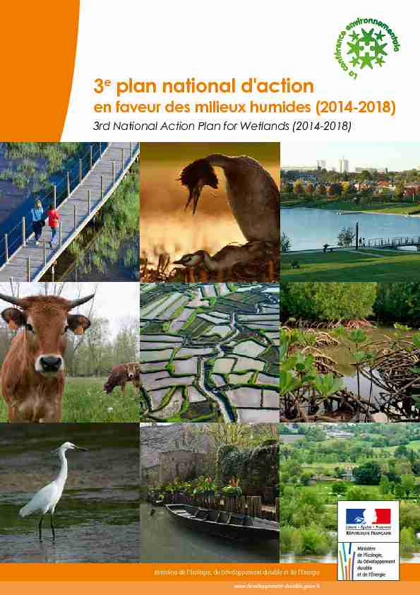 le 3e Plan national daction en faveur des milieux humides (2014