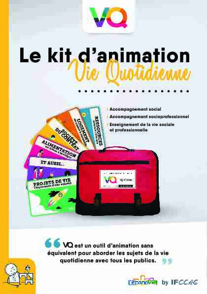 Le kit d’animation Vie Quotidienne - IFCCAC