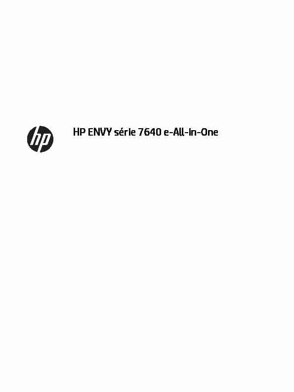HP ENVY 7640 e-All-in-One series – FRWW