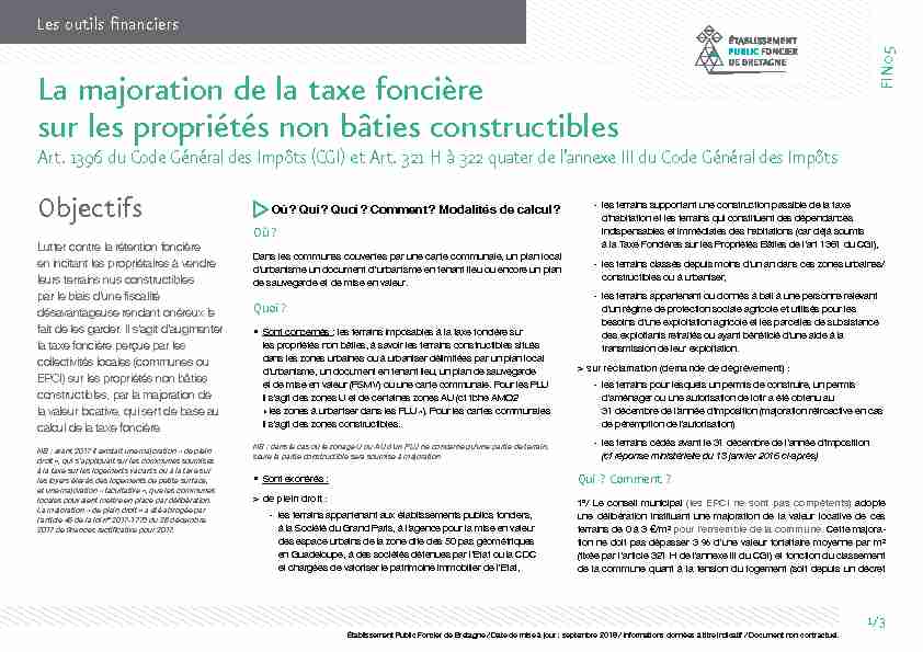 [PDF] La majoration de la taxe foncière sur les propriétés non bâties