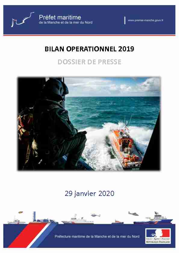 BILAN OPERATIONNEL 2019 DOSSIER DE PRESSE 29 janvier 2020