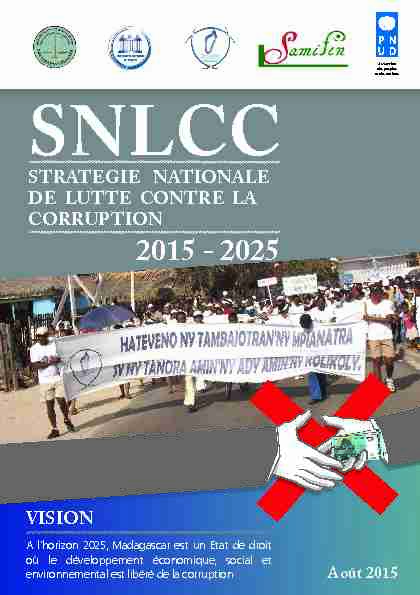 [PDF] STRATEGIE NATIONALE DE LUTTE CONTRE LA CORRUPTION