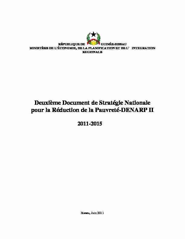 [PDF] Deuxième Document de Stratégie Nationale pour la  - Planipolis