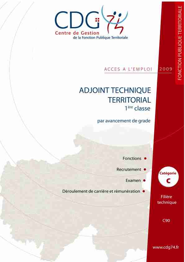 [PDF] Adjoint technique territorial 1ère classe – 13 janvier 2010 (examen)