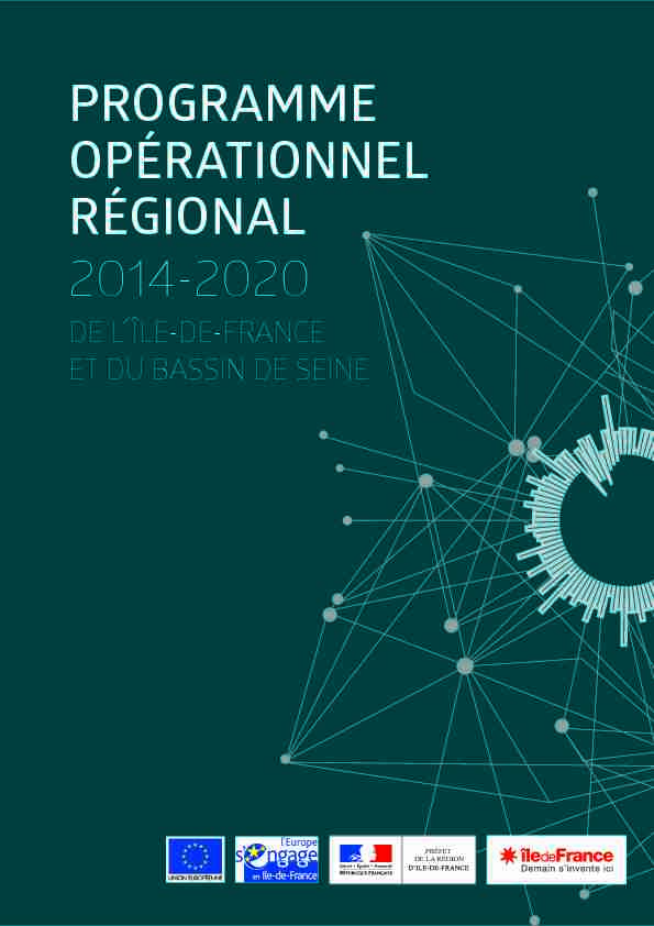 PROGRAMME OPÉRATIONNEL RÉGIONAL 2014-2020