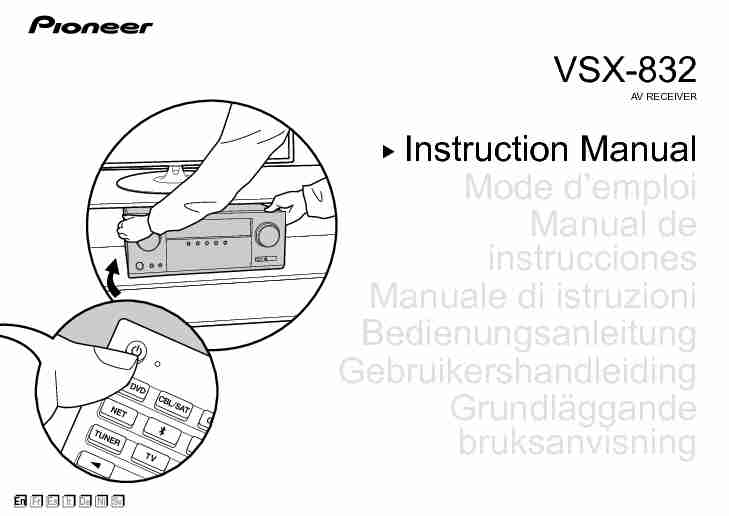 VSX-832 Instruction Manual Mode demploi Manual de instrucciones