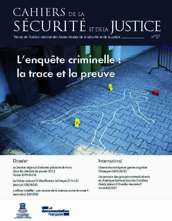 [PDF] Cahiers de la sécurité et de la justice - n°37 - toisième  - Vie publique