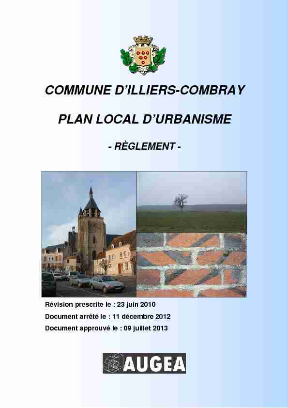 COMMUNE DILLIERS-COMBRAY PLAN LOCAL DURBANISME
