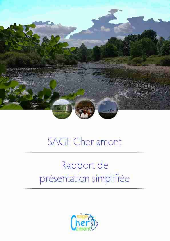 SAGE Cher amont Rapport de présentation simplifiée