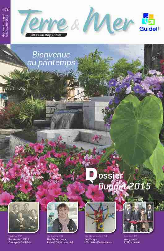 [PDF] Bulletin municipal Avril 2015 - Mairie de Guidel